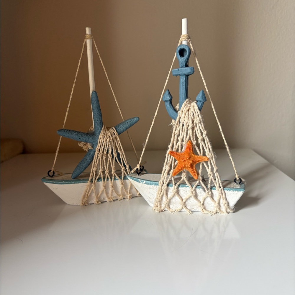 Nautical Decor with Starfish and Anchor
